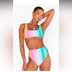 Show me your mumu swim bikini top and bottom Medium NWT
